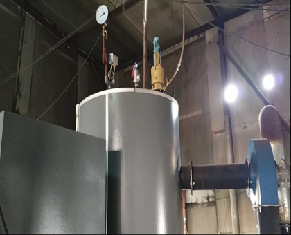 辽宁某公司生物质锅炉安装现场